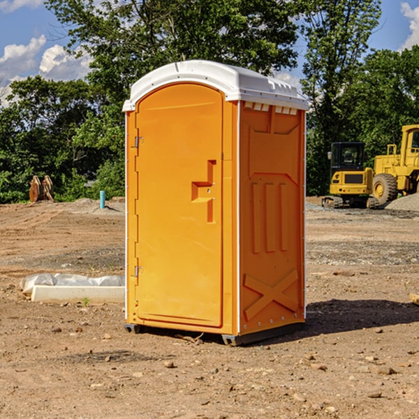 how often are the portable restrooms cleaned and serviced during a rental period in Meredosia IL